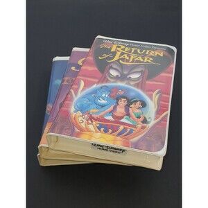 Disney VHS Lot 3 Movies Fantasia 2000 Belle's Magical World Return of Jafar